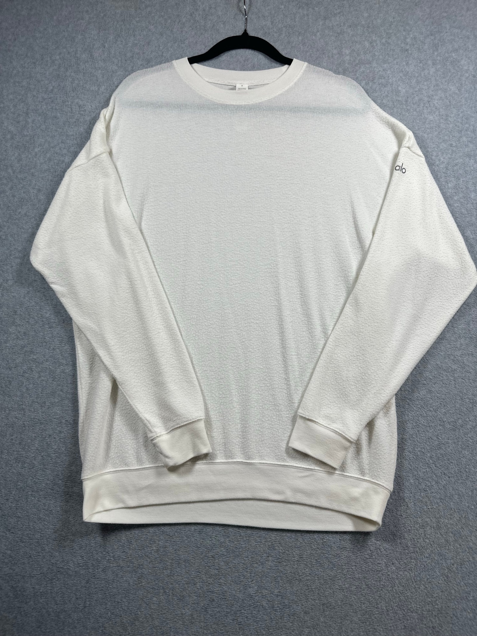 Alo Yoga Triumph Restore Crew Neck Sweatshirt Bone Fleece Men's M / Women's L